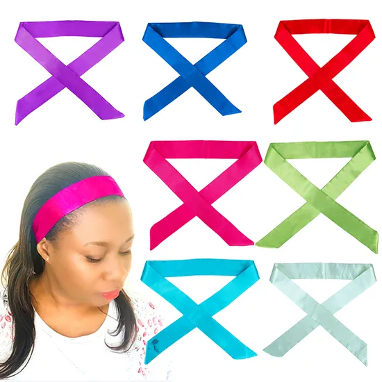 Silk Satin Accessories Girl Fashion Belt Wrist Neckerchief Pure Ribbon Scarf Hair Tie Bag Headband