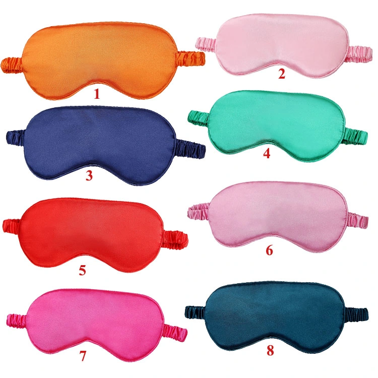 Custom Elastic Strap Imitated Silk Sleeping Eye Mask