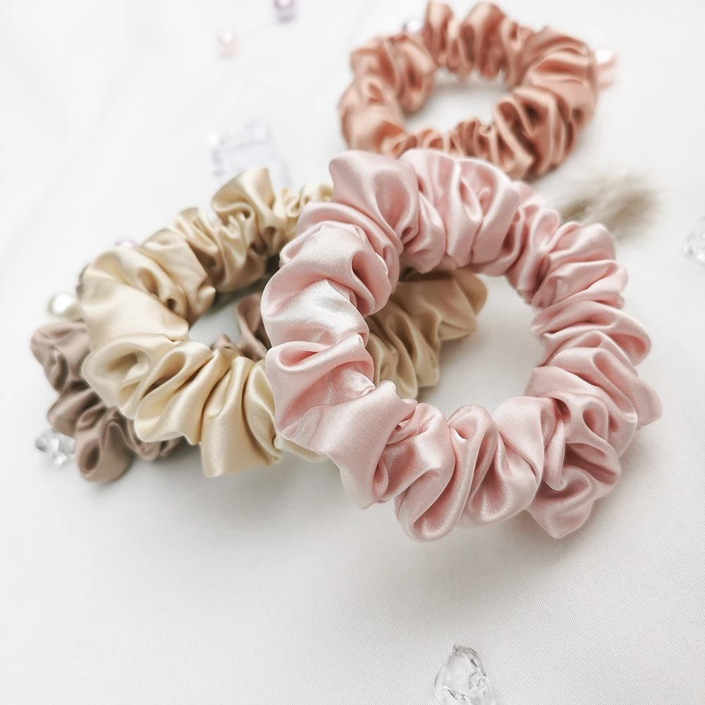 Luxury Cute Scrunchies 100% Mulberry Silk Scrunchies in Good Price