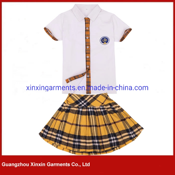 New England Fashion Girl Uniform School Party Dress Factory Baby Kids Uniform Children′s Apparel (U196)