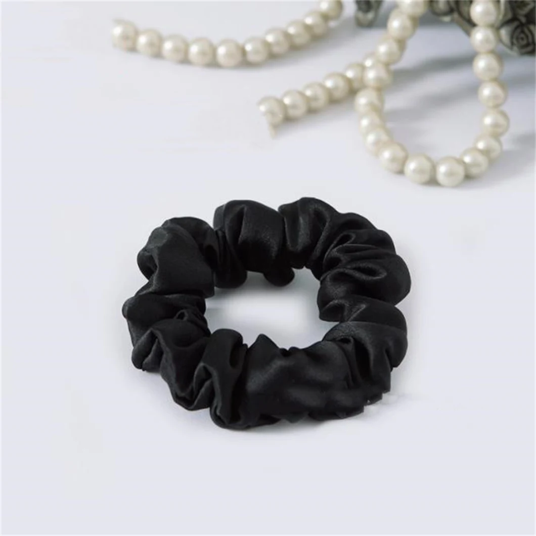 16 M/M Ponytail 2cm Hair Ties Scrunchie 100% Pure Silk Women Fashion Hair Accessories