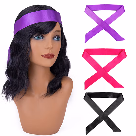 Silk Satin Accessories Girl Fashion Belt Wrist Neckerchief Pure Ribbon Scarf Hair Tie Bag Headband