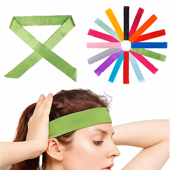 Silk Satin Accessories Girl Fashion Belt Wrist Neckerchief Pure Ribbon Scarf Hair Tie Bag Headband