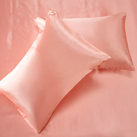 Literie rose soie comme ensemble de draps en Satin housse de couette en microfibre soyeuse rose ensembles de literie pour filles reine