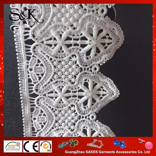 Dentelle de broderie de soie de lait/accessoires de vêtement de mariage