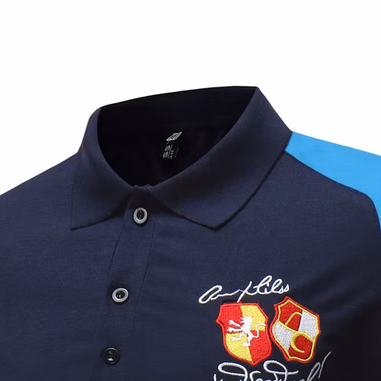 T-shirt de qualité supérieure pour hommes, polos personnalisés pour hommes en gros avec broderie