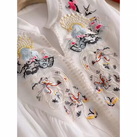 Printemps été chic femmes dame mode styliste Floral plage robe Collection vêtement vêtements vêtements personnalisés conception de vêtements marque Logo imprimer bas prix