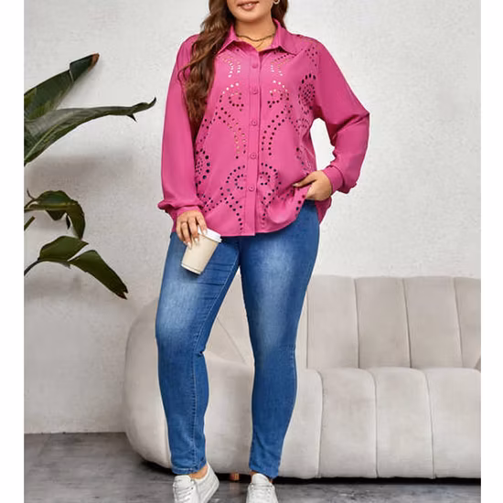 2023 printemps décontracté taille élastique en mousseline de soie à manches longues Sexy mode chemise Blouses pour femmes