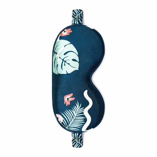 Masque pour les yeux de sommeil en soie imité avec sangle élastique personnalisée